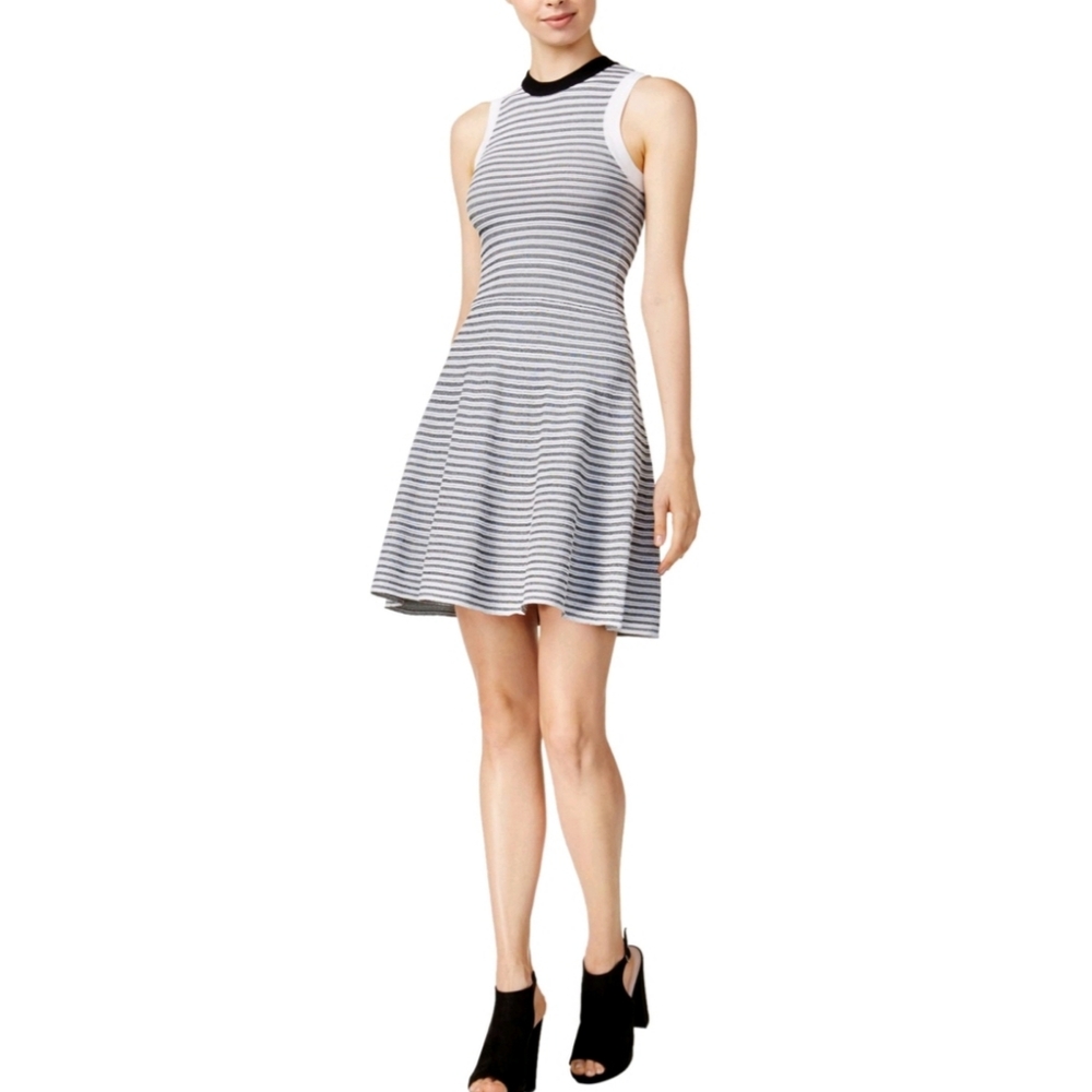 🆕️ BAR III | Striped Fit & Flare Sweater Dress